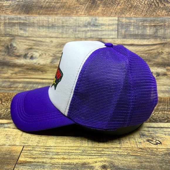 SnapOn Racing Mens Trucker Hat Purple Snapback Motorsport Retro Baseball Cap - Picture 4 of 8